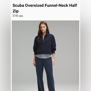 Lulu cropped scuba pullover size M/L